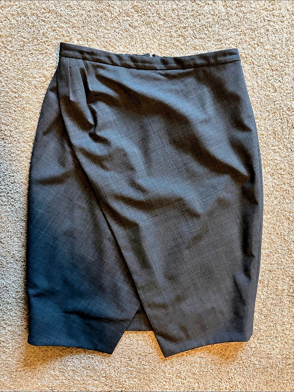 J.Crew Gray wrap style Skirt size 6